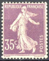 [* SUP] N° 136, 35c Violet Clair - Légère Trace. Signé - Cote: 170€ - 1903-60 Semeuse A Righe