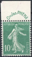 [** SUP] N° 188, 10c Vert Phéna - Fraîcheur Postale - Cote: 65€ - Andere & Zonder Classificatie