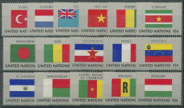 UNO New York 1980 Flaggenserie Komplett 348/63 Postfrisch (G14403) - Unused Stamps