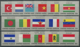 UNO New York 1980 Flaggenserie Komplett 348/63 Postfrisch (G14403) - Nuevos