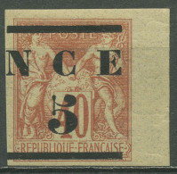 Neukaledonien 1883 Französische Kolonien Mit Aufdruck 6 Mit Falz - Unused Stamps