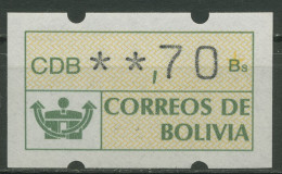 Bolivien 1989 Automatenmarke Postemblem Einzelwert ATM 1 Mit Nr. Postfrisch - Bolivie