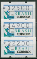 Brasilien 1993 Automatenmarken Satz 12500/14900/22200 ATM 5 S2 Postfrisch - Franking Labels