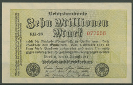 Dt. Reich 10 Millionen Mark 1923, DEU-118g FZ RH, Leicht Gebraucht (K1224) - 10 Mio. Mark