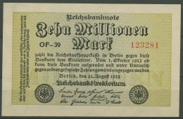 Dt. Reich 10 Millionen Mark 1923, DEU-118g FZ OF, Kassenffrisch (K1215) - 10 Miljoen Mark