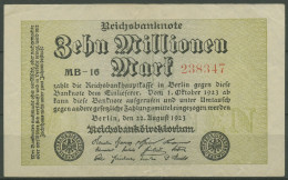 Dt. Reich 10 Millionen Mark 1923, DEU-118b FZ MB, Gebraucht (K1207) - 10 Mio. Mark
