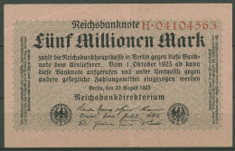 Dt. Reich 5 Millionen Mark 1923, DEU-117a Serie H, Leicht Gebraucht (K1235) - 5 Miljoen Mark