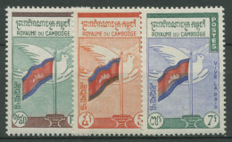 Kambodscha 1960 Frieden Flagge Friedenstaube 112/14 Postfrisch - Kambodscha