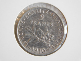 France 2 Francs 1910 SEMEUSE (775) Argent Silver - 2 Francs