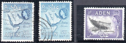 ADEN Timbre Oblitéré (*) Très Légère Very Light  N° YT 54 Et 57 - Aden (1854-1963)