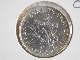 France 2 Francs 1914 C SEMEUSE (779) Argent Silver - 2 Francs