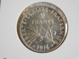 France 2 Francs 1916 SEMEUSE (782) Argent Silver - 2 Francs