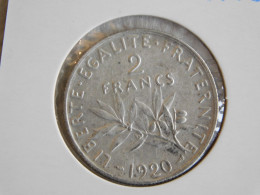 France 2 Francs 1920 SEMEUSE (786) Argent Silver - 2 Francs