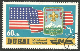 310 Dubai Scouts Drapeau Américain Jamboree Idaho 1964 Flag (DUB-53) - Briefmarken