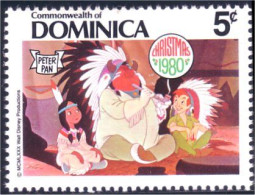 308 Dominica Disney Peter Pan Calumet Peace Pipe MNH ** Neuf SC (DMN-53c) - Indiani D'America