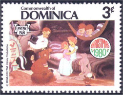 308 Dominica Disney Lapin Rabbit Raccoon Raton Ours Bear Peter Pan MNH ** Neuf SC (DMN-51a) - Dominique (1978-...)