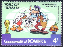 308 Dominica Disney Espana 82 Football Goofy Dingo Donald MNH ** Neuf SC (DMN-45a) - Dominique (1978-...)
