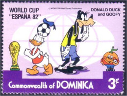 308 Dominica Disney Espana 82 Football Goofy Dingo Donald MNH ** Neuf SC (DMN-44c) - 1982 – Espagne