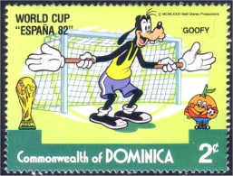 308 Dominica Disney Espana 82 Football Goofy Dingo MNH ** Neuf SC (DMN-43a) - Dominique (1978-...)