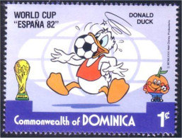 308 Dominica Disney Espana 82 Football Donald MNH ** Neuf SC (DMN-42c) - Dominique (1978-...)