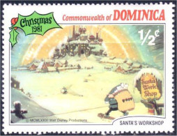 308 Dominica Disney Santa Claus Workshop Atelier Père Noel MNH ** Neuf SC (DMN-21a) - Dominique (1978-...)