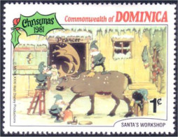 308 Dominica Disney Santa Claus Reindeer Renne Père Noel MNH ** Neuf SC (DMN-22a) - Dominica (1978-...)