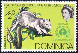 308 Dominica Manicou Lemure MNH ** Neuf SC (DMN-10b) - Scimmie