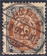 300 Denmark 16o 1875 (DMK-8) - Usati
