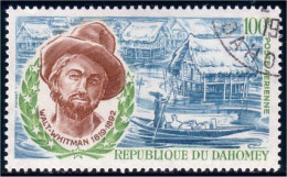 294 Dahomey 100 F Whitman Poet Bateau Boat Ship Schiff (DAH-7) - Writers