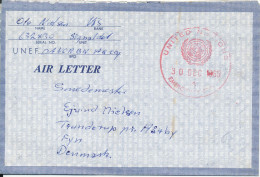 Denmark Air Letter United Nations Emergency Force 30-12-1965 UNEF DANOR BN HG Coy Gaza/Egypt - Storia Postale