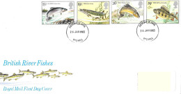 1983 River Fish Addressed FDC Tt - 1981-90 Ediciones Decimales