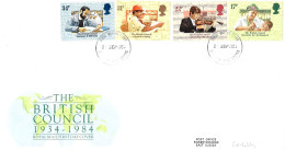 1984 British Council Addressed FDC Tt - 1981-1990 Decimale Uitgaven