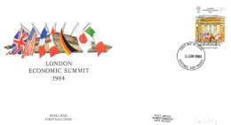 1984 Economic Summit Addressed FDC Tt - 1981-1990 Em. Décimales