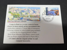 8-3-2024 (2 Y 27) Gangs Battles For The Haiti Airport - Haiti PM Land In Puerto Rico - Haiti