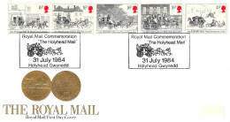 1984 Mail Coach (2) Addressed FDC Tt - 1981-1990 Decimal Issues