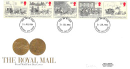 1984 Mail Coach Addressed FDC Tt - 1981-1990 Decimale Uitgaven