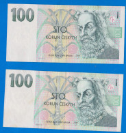 Czech Republic TCHEQUIE - 1997 - 2 Billets De 100 Korun - Tschechien