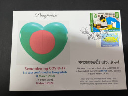 8-3-2024 (2 Y 27) COVID-19 4th Anniversary - Bangladesh - 8 March 2024 (with Bangladesh COVID-19 Stamp) - Malattie