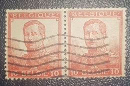 Belgium Pair Used Stamps 10C King Albert 1912 - Other & Unclassified