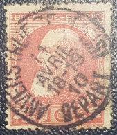 Belgium King Leopold 10C Postmark 1910 SON - Otros & Sin Clasificación