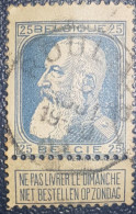 Belgium 25C Classic Used Postmark Stamp King Leopold - Autres & Non Classés