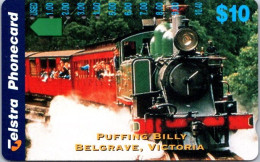 8-3-2024 (Phonecard) Steam TRAINS  $ 10.00 + $ 20.00 Phonecard - Carte De Téléphoone (2 Cards) - Australie