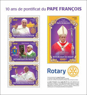 Niger 2023, Rotary, Pope Francis, 4val In BF - Niger (1960-...)