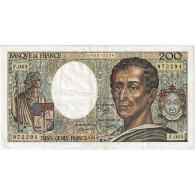France, 200 Francs, Montesquieu, 1981, F.005, TTB+, Fayette:70.01, KM:155a - 200 F 1981-1994 ''Montesquieu''