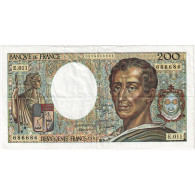 France, 200 Francs, Montesquieu, 1982, E.011, TB+, Fayette:70.2, KM:155a - 200 F 1981-1994 ''Montesquieu''