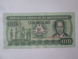 Mozambique 100 Meticais 1989 AUNC Banknote See Pictures - Moçambique