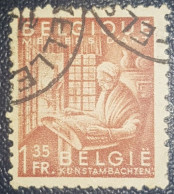 Belgium 1.35 Fr National Industry Used Stamp 1948 - Oblitérés