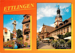 73923202 Ettlingen Brunnen Marktplatz Rathaus Turm - Ettlingen