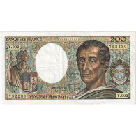 France, 200 Francs, Montesquieu, Undated (1981), Y.002, TTB - 200 F 1981-1994 ''Montesquieu''