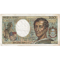 France, 200 Francs, Montesquieu, 1981, V.008, TB+, Fayette:70.01, KM:155a - 200 F 1981-1994 ''Montesquieu''